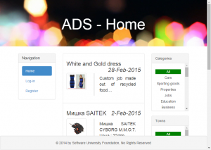 Ads Single Page Application